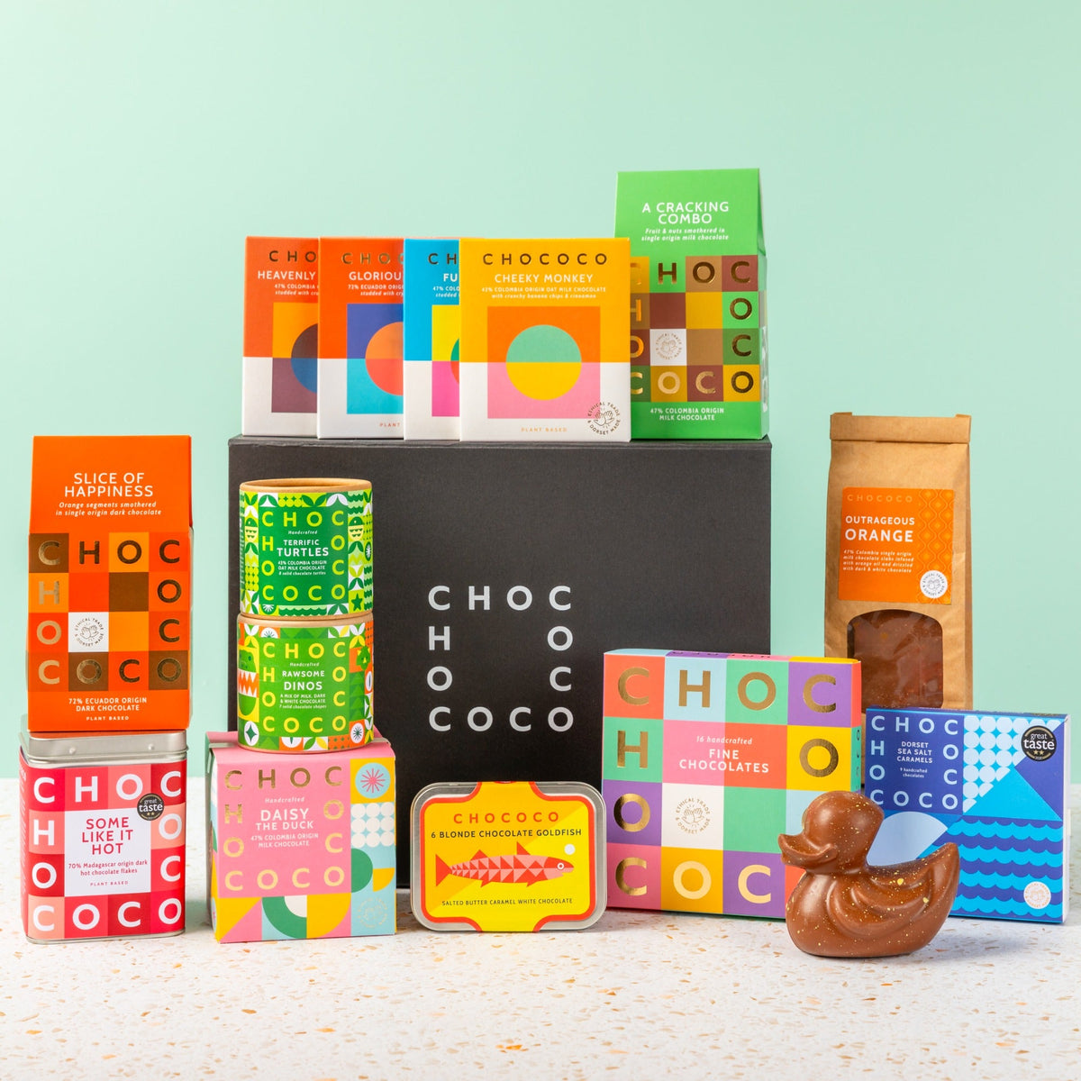 Chococo giant chocolate hamper box filled with handcrafted chocolates