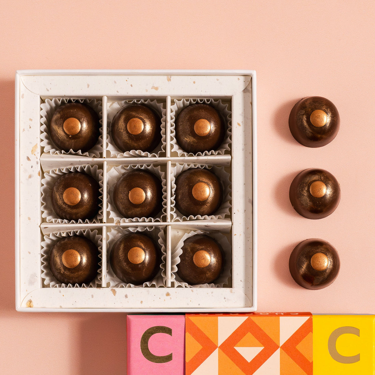 Box of Molasses & Brown Butter Caramels close-up detail