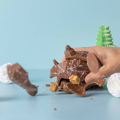 Milk Chocolate Smash Bauble with Milk Chocolate Malt Balls & Blonde Chocolate Stars inside – view 2