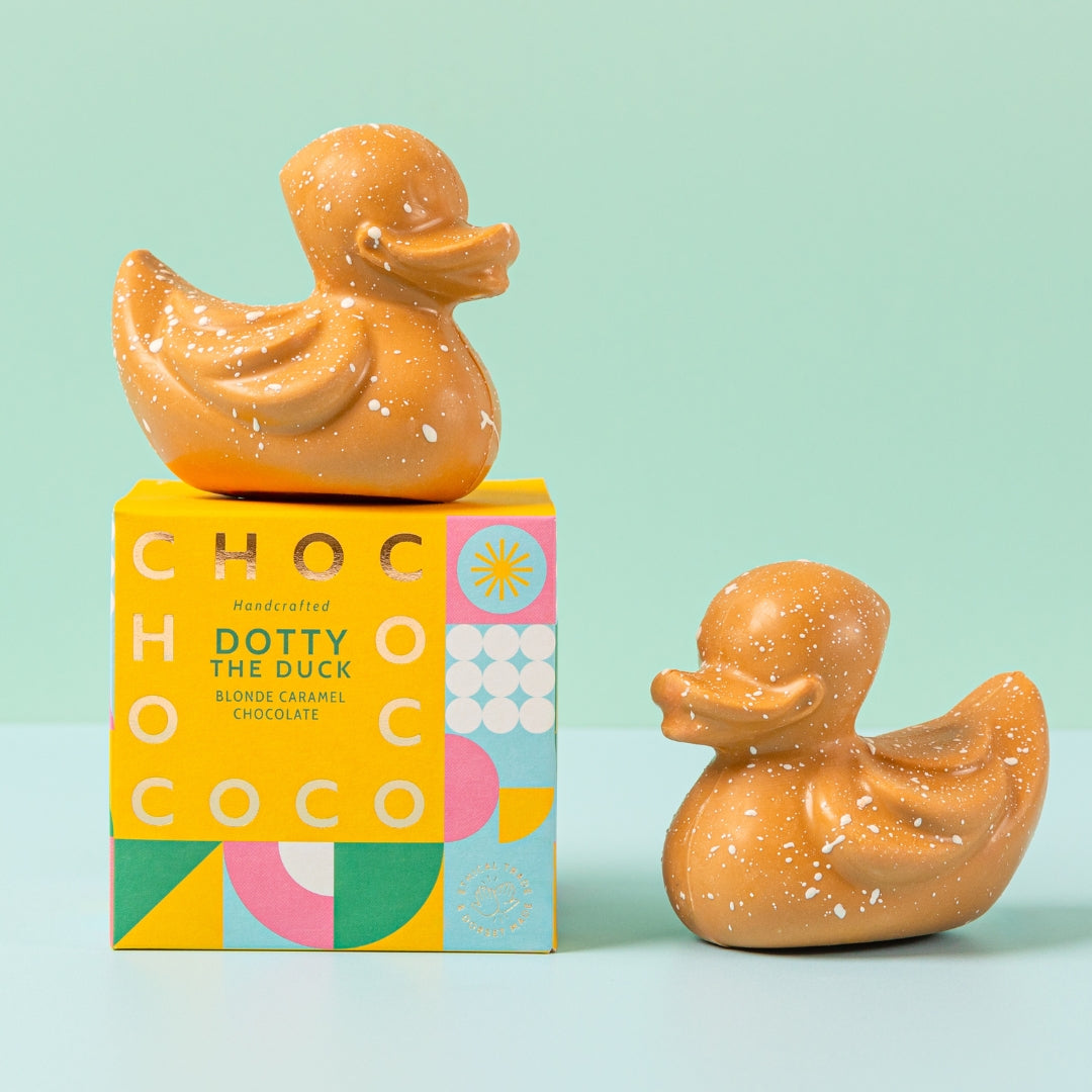 Dotty the Blonde Chocolate Duck